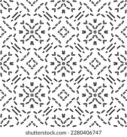 Stylish texture with figures from lines.Abstract geometric black and white pattern for web page, textures, card, poster, fabric, textile. Monochrome graphic repeating design. 