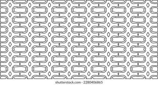 Stylish texture with figures from lines.Abstract geometric black and white pattern for web page, textures, card, poster, fabric, textile. Monochrome graphic repeating design. 