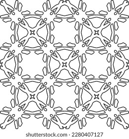 Stylish texture with figures from lines.Abstract geometric black and white pattern for web page, textures, card, poster, fabric, textile. Monochrome graphic repeating design. 