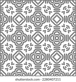 Textura elegante con figuras de líneas.Patrón geométrico en blanco y negro para páginas web, texturas, tarjetas, afiches, tela, textil. Diseño repetitivo gráfico monocromo. 