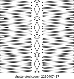 Stylish texture with figures from lines.Abstract geometric black and white pattern for web page, textures, card, poster, fabric, textile. Monochrome graphic repeating design. 