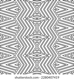 Textura elegante con figuras de líneas.Patrón geométrico en blanco y negro para páginas web, texturas, tarjetas, afiches, tela, textil. Diseño repetitivo gráfico monocromo. 