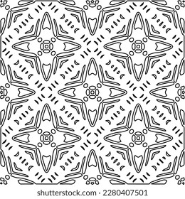Textura elegante con figuras de líneas.Patrón geométrico en blanco y negro para páginas web, texturas, tarjetas, afiches, tela, textil. Diseño repetitivo gráfico monocromo. 