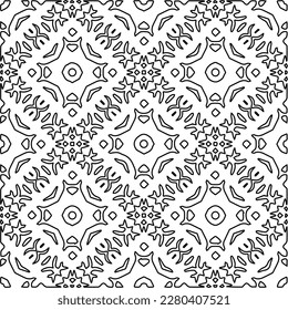Textura elegante con figuras de líneas.Patrón geométrico en blanco y negro para páginas web, texturas, tarjetas, afiches, tela, textil. Diseño repetitivo gráfico monocromo. 