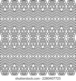Textura elegante con figuras de líneas.Patrón geométrico en blanco y negro para páginas web, texturas, tarjetas, afiches, tela, textil. Diseño repetitivo gráfico monocromo. 