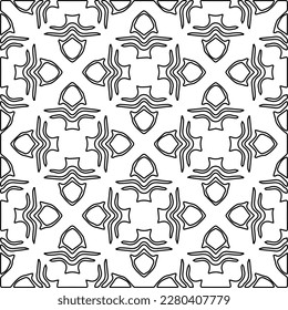 Textura elegante con figuras de líneas.Patrón geométrico en blanco y negro para páginas web, texturas, tarjetas, afiches, tela, textil. Diseño repetitivo gráfico monocromo. 