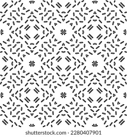 Stylish texture with figures from lines.Abstract geometric black and white pattern for web page, textures, card, poster, fabric, textile. Monochrome graphic repeating design. 