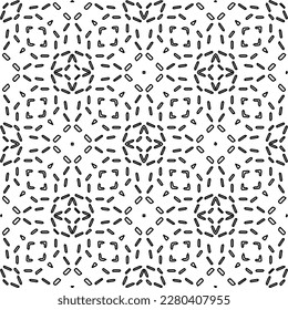 Stylish texture with figures from lines.Abstract geometric black and white pattern for web page, textures, card, poster, fabric, textile. Monochrome graphic repeating design. 