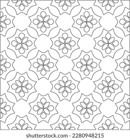 Stylish texture with figures from lines.Abstract geometric black and white pattern for web page, textures, card, poster, fabric, textile. Monochrome graphic repeating design. 