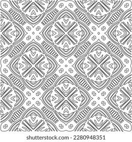 Stylish texture with figures from lines.Abstract geometric black and white pattern for web page, textures, card, poster, fabric, textile. Monochrome graphic repeating design. 