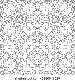 Textura elegante con figuras de líneas.Patrón geométrico en blanco y negro para páginas web, texturas, tarjetas, afiches, tela, textil. Diseño repetitivo gráfico monocromo. 