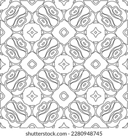 Stylish texture with figures from lines.Abstract geometric black and white pattern for web page, textures, card, poster, fabric, textile. Monochrome graphic repeating design. 