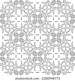 Stylish texture with figures from lines.Abstract geometric black and white pattern for web page, textures, card, poster, fabric, textile. Monochrome graphic repeating design. 