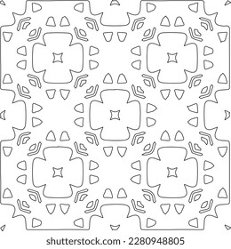 Stylish texture with figures from lines.Abstract geometric black and white pattern for web page, textures, card, poster, fabric, textile. Monochrome graphic repeating design. 
