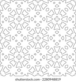 Stylish texture with figures from lines.Abstract geometric black and white pattern for web page, textures, card, poster, fabric, textile. Monochrome graphic repeating design. 
