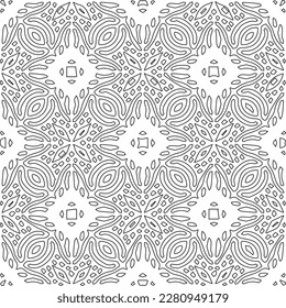 Textura elegante con figuras de líneas.Patrón geométrico en blanco y negro para páginas web, texturas, tarjetas, afiches, tela, textil. Diseño repetitivo gráfico monocromo. 