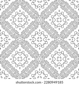 Textura elegante con figuras de líneas.Patrón geométrico en blanco y negro para páginas web, texturas, tarjetas, afiches, tela, textil. Diseño repetitivo gráfico monocromo. 