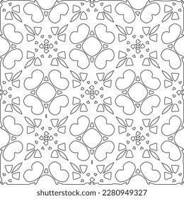 Stylish texture with figures from lines.Abstract geometric black and white pattern for web page, textures, card, poster, fabric, textile. Monochrome graphic repeating design. 