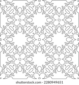 Stylish texture with figures from lines.Abstract geometric black and white pattern for web page, textures, card, poster, fabric, textile. Monochrome graphic repeating design. 