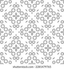 Stylish texture with figures from lines.Abstract geometric black and white pattern for web page, textures, card, poster, fabric, textile. Monochrome graphic repeating design. 