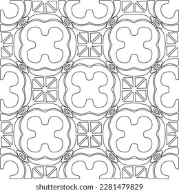 Stylish texture with figures from lines.Abstract geometric black and white pattern for web page, textures, card, poster, fabric, textile. Monochrome graphic repeating design. 