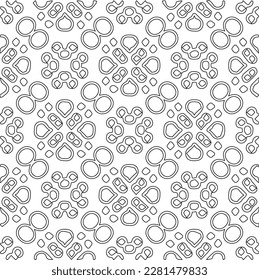 Stylish texture with figures from lines.Abstract geometric black and white pattern for web page, textures, card, poster, fabric, textile. Monochrome graphic repeating design. 