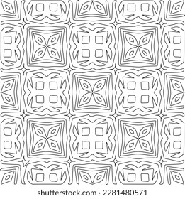 Stilvolle Textur mit Figuren aus Linien.Abstraktes geometrisches Schwarz-Weiß Muster für Webseiten, Texturen, Karten, Poster, Stoff, Textilien. Monochrome grafische Wiederholungsdesign. 
