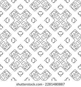 Textura elegante con figuras de líneas.Patrón geométrico en blanco y negro para páginas web, texturas, tarjetas, afiches, tela, textil. Diseño repetitivo gráfico monocromo. 