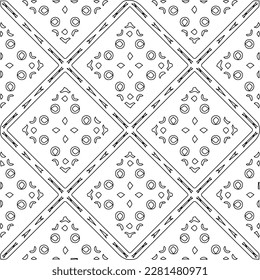 Stylish texture with figures from lines.Abstract geometric black and white pattern for web page, textures, card, poster, fabric, textile. Monochrome graphic repeating design. 