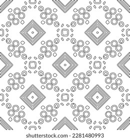 Stilvolle Textur mit Figuren aus Linien.Abstraktes geometrisches Schwarz-Weiß Muster für Webseiten, Texturen, Karten, Poster, Stoff, Textilien. Monochrome grafische Wiederholungsdesign. 