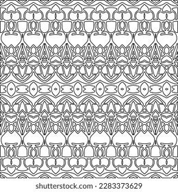 Stylish texture with figures from lines.Abstract geometric black and white pattern for web page, textures, card, poster, fabric, textile. Monochrome graphic repeating design. 