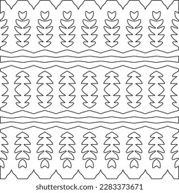 Stylish texture with figures from lines.Abstract geometric black and white pattern for web page, textures, card, poster, fabric, textile. Monochrome graphic repeating design. 