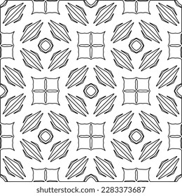 Stylish texture with figures from lines.Abstract geometric black and white pattern for web page, textures, card, poster, fabric, textile. Monochrome graphic repeating design. 