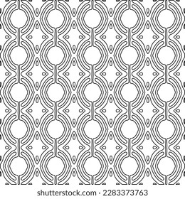 Stylish texture with figures from lines.Abstract geometric black and white pattern for web page, textures, card, poster, fabric, textile. Monochrome graphic repeating design. 