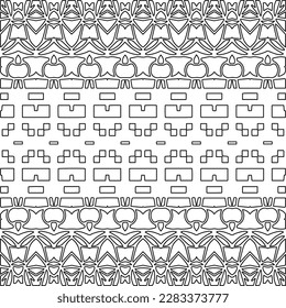 
Stylish texture with figures from lines.Abstract geometric black and white pattern for web page, textures, card, poster, fabric, textile. Monochrome graphic repeating design. 