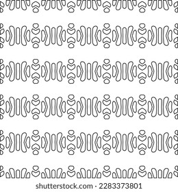 Stylish texture with figures from lines.Abstract geometric black and white pattern for web page, textures, card, poster, fabric, textile. Monochrome graphic repeating design. 