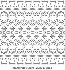 Stilvolle Textur mit Figuren aus Linien.Abstraktes geometrisches Schwarz-Weiß Muster für Webseiten, Texturen, Karten, Poster, Stoff, Textilien. Monochrome grafische Wiederholungsdesign. 
