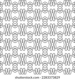 Stylish texture with figures from lines.Abstract geometric black and white pattern for web page, textures, card, poster, fabric, textile. Monochrome graphic repeating design. 