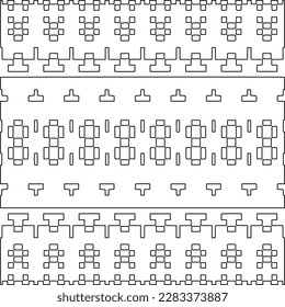 Stylish texture with figures from lines.Abstract geometric black and white pattern for web page, textures, card, poster, fabric, textile. Monochrome graphic repeating design. 