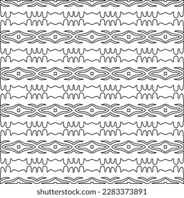 Textura elegante con figuras de líneas.Patrón geométrico en blanco y negro para páginas web, texturas, tarjetas, afiches, tela, textil. Diseño repetitivo gráfico monocromo. 