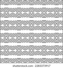 Textura elegante con figuras de líneas.Patrón geométrico en blanco y negro para páginas web, texturas, tarjetas, afiches, tela, textil. Diseño repetitivo gráfico monocromo. 