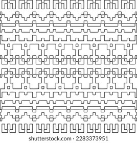 Stylish texture with figures from lines.Abstract geometric black and white pattern for web page, textures, card, poster, fabric, textile. Monochrome graphic repeating design. 