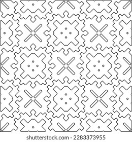 
Stylish texture with figures from lines.Abstract geometric black and white pattern for web page, textures, card, poster, fabric, textile. Monochrome graphic repeating design. 