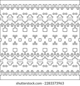 
Stylish texture with figures from lines.Abstract geometric black and white pattern for web page, textures, card, poster, fabric, textile. Monochrome graphic repeating design. 