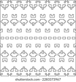 
Textura elegante con figuras de líneas.Patrón geométrico en blanco y negro para páginas web, texturas, tarjetas, afiches, tela, textil. Diseño repetitivo gráfico monocromo. 