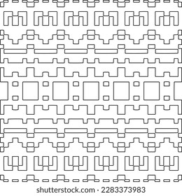 
Stylish texture with figures from lines.Abstract geometric black and white pattern for web page, textures, card, poster, fabric, textile. Monochrome graphic repeating design. 