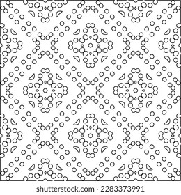 Stylish texture with figures from lines.Abstract geometric black and white pattern for web page, textures, card, poster, fabric, textile. Monochrome graphic repeating design. 