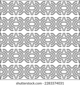 
Stylish texture with figures from lines.Abstract geometric black and white pattern for web page, textures, card, poster, fabric, textile. Monochrome graphic repeating design. 