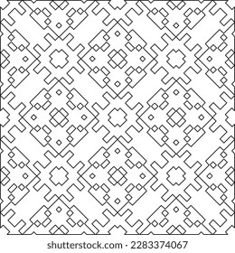 
Textura elegante con figuras de líneas.Patrón geométrico en blanco y negro para páginas web, texturas, tarjetas, afiches, tela, textil. Diseño repetitivo gráfico monocromo. 