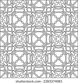 
Stylish texture with figures from lines.Abstract geometric black and white pattern for web page, textures, card, poster, fabric, textile. Monochrome graphic repeating design. 
